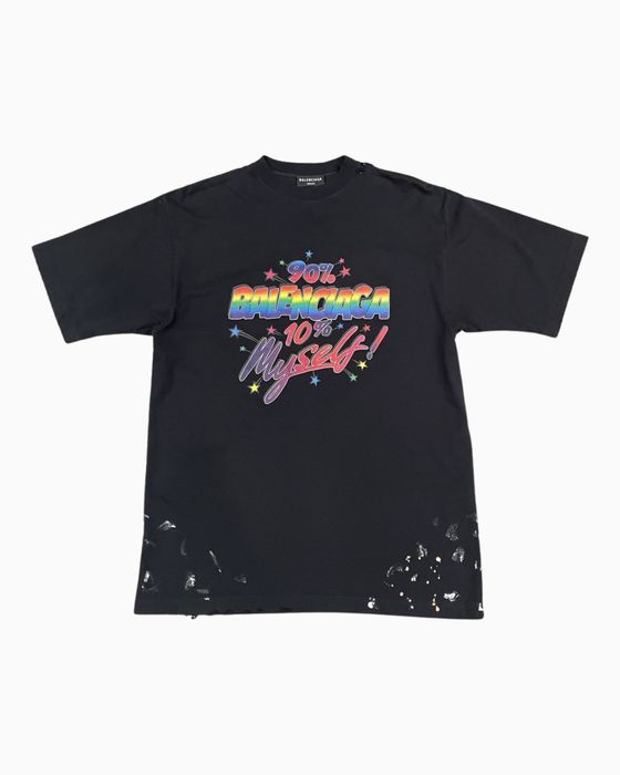 Balenciaga Balenciaga 90% Balenciaga 10% Myself Logo T-shirt | Grailed