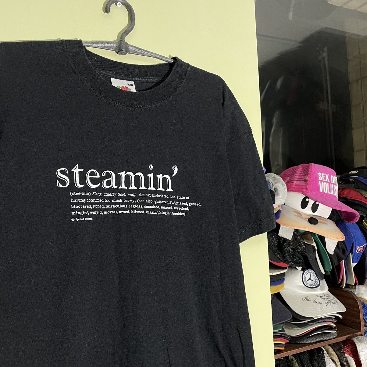 Vintage Vintage Y2K Adult Graphic Tee Steamin Humor L Size US L / EU 52-54 / 3 - 6 Thumbnail