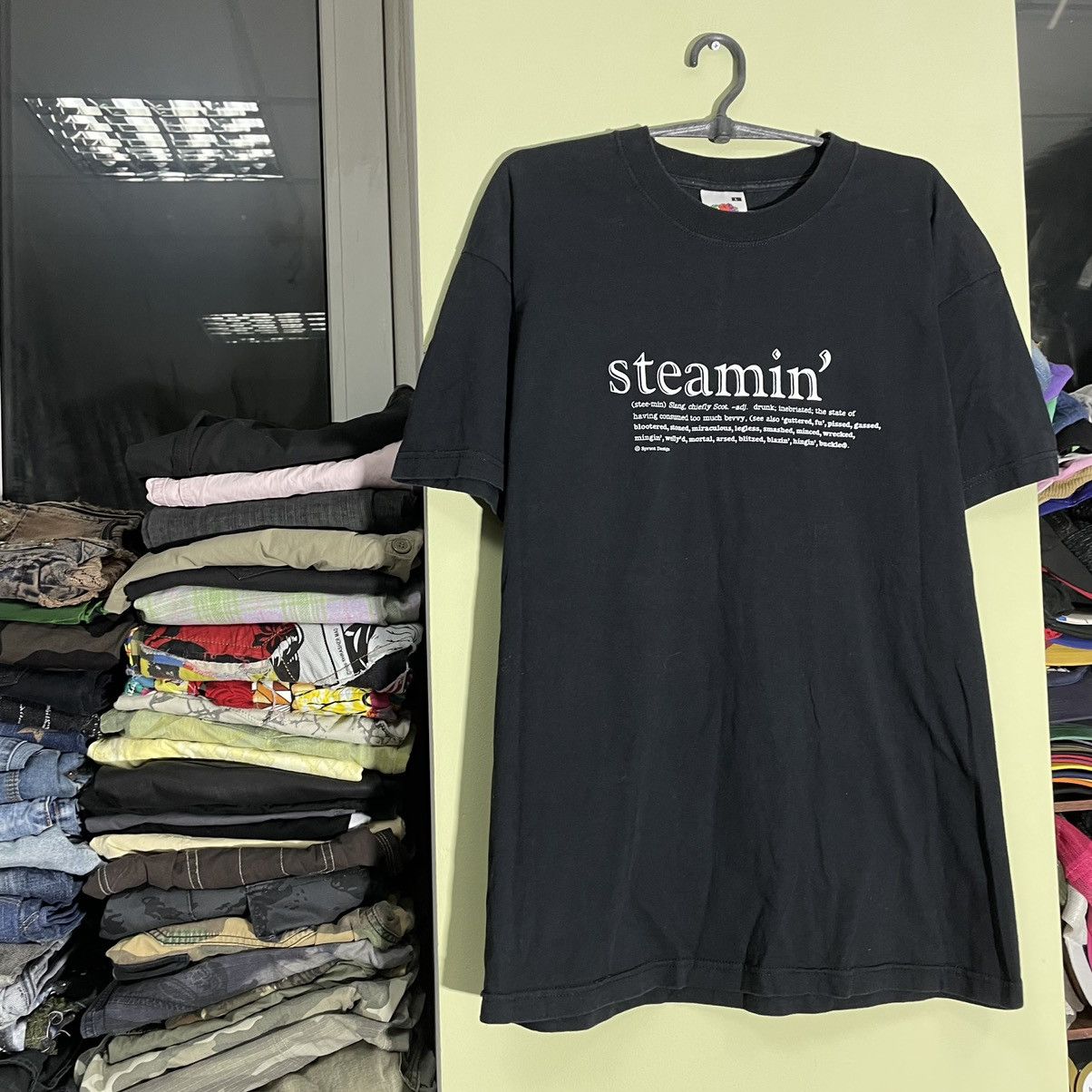 Vintage Vintage Y2K Adult Graphic Tee Steamin Humor L Size US L / EU 52-54 / 3 - 4 Thumbnail