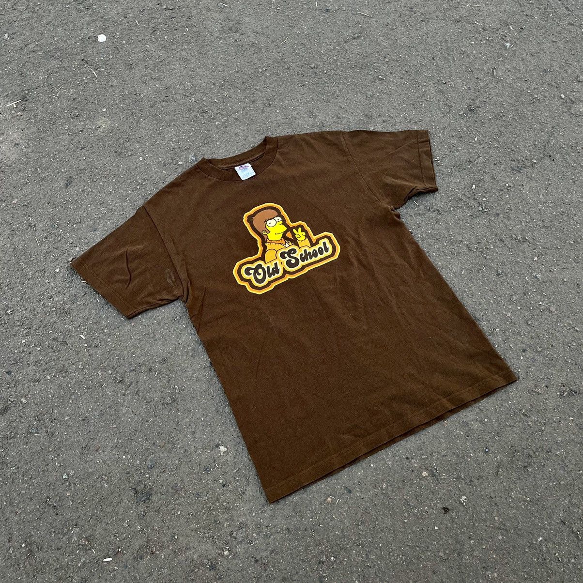 Vintage Vintage 90s Old Scholl Graphic Tee Brown Skate Streetwear L Size US L / EU 52-54 / 3 - 6 Thumbnail