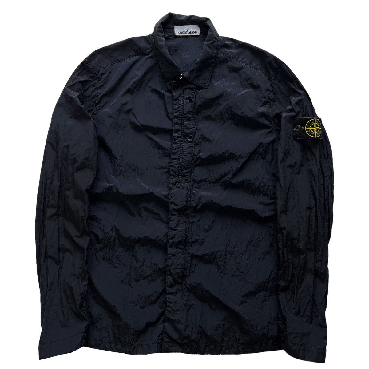 Stone Island Stone Island Navy Nylon Metal Overshirt Size US XL / EU 56 / 4 - 2 Thumbnail