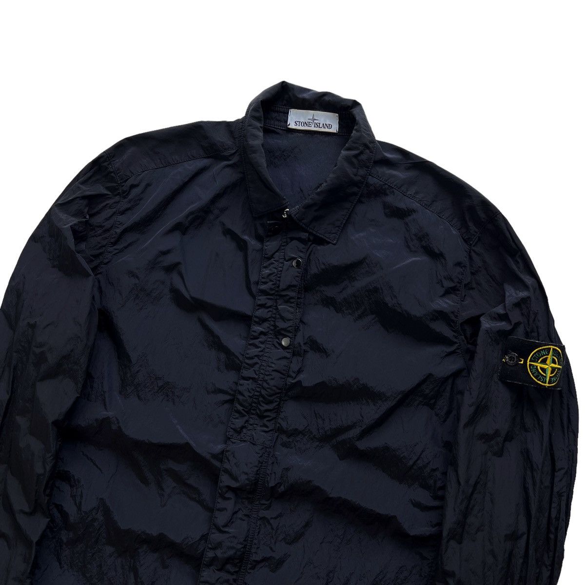 Stone Island Navy Nylon Metal Overshirt