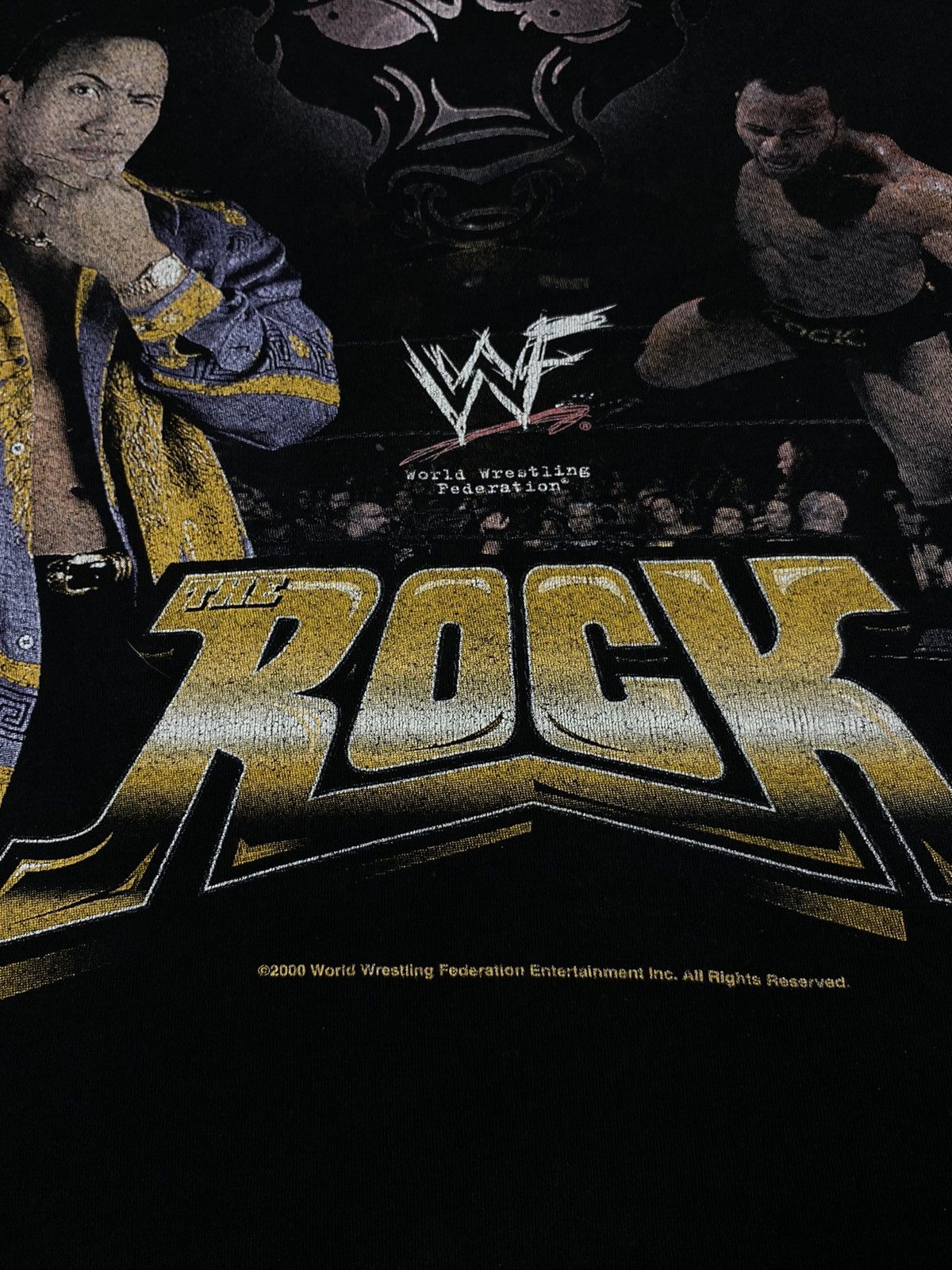 Vintage WWE 2000s The Rock Dwayne Johnson rare Size US S / EU 44-46 / 1 - 2 Thumbnail
