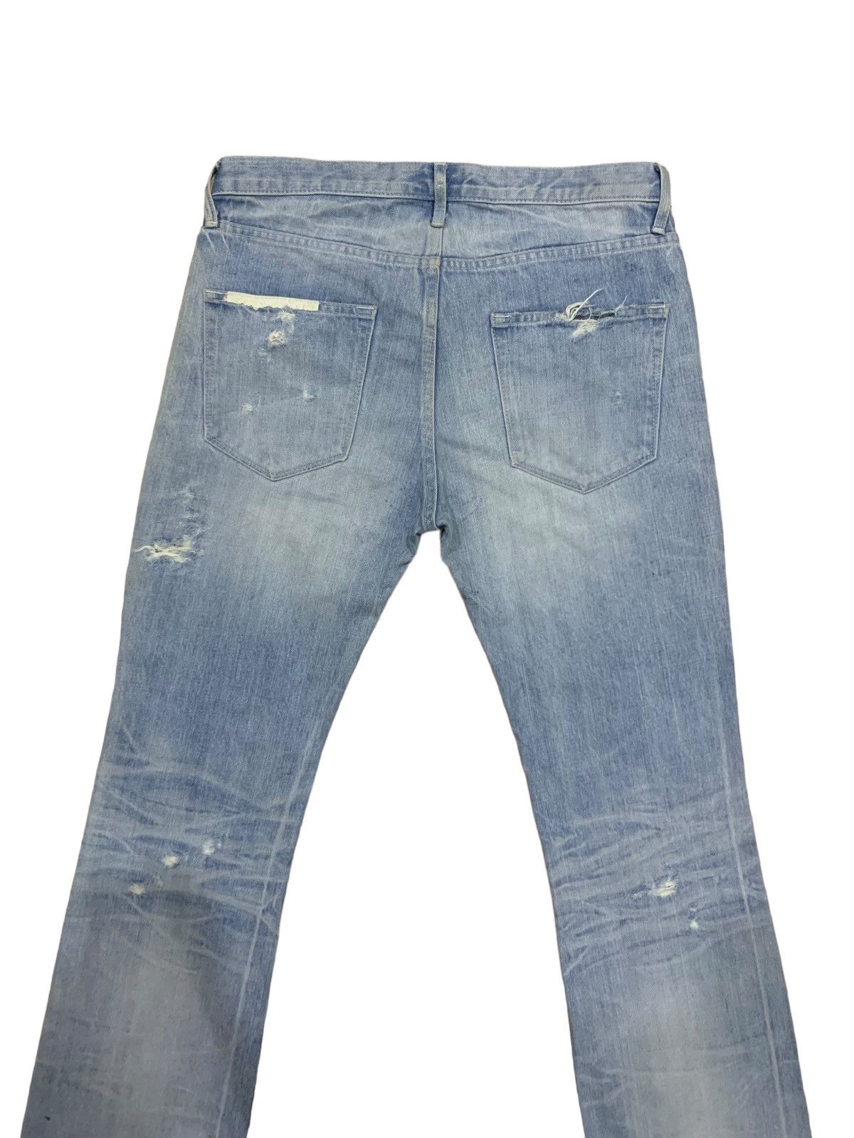 Japanese Brand 🔥Flare🔥 Stin & Sons Patches Bootcut Distress Jeans Size US 33 - 10 Thumbnail