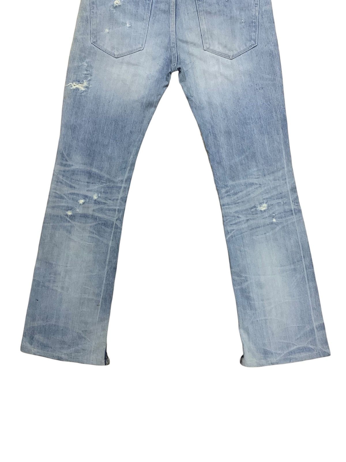 Japanese Brand 🔥Flare🔥 Stin & Sons Patches Bootcut Distress Jeans Size US 33 - 11 Thumbnail