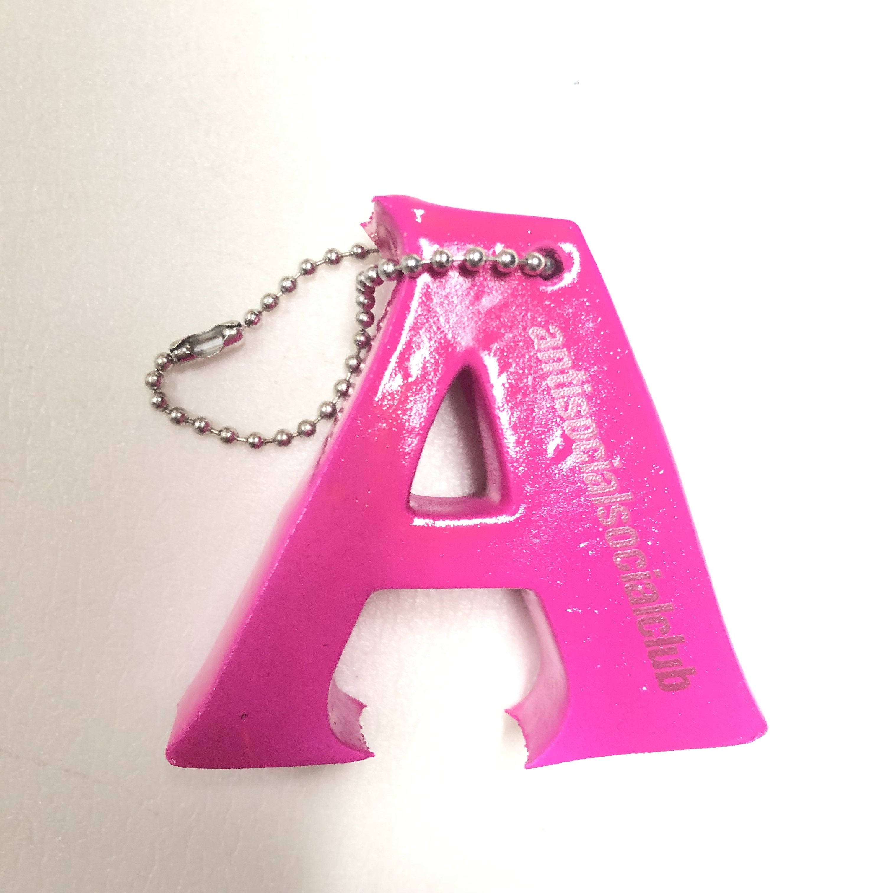 Anti Social Social Club DS SS21 ASSC Logo A Rose Floaty Pink Keychain in hand BAPE Size ONE SIZE - 3 Thumbnail