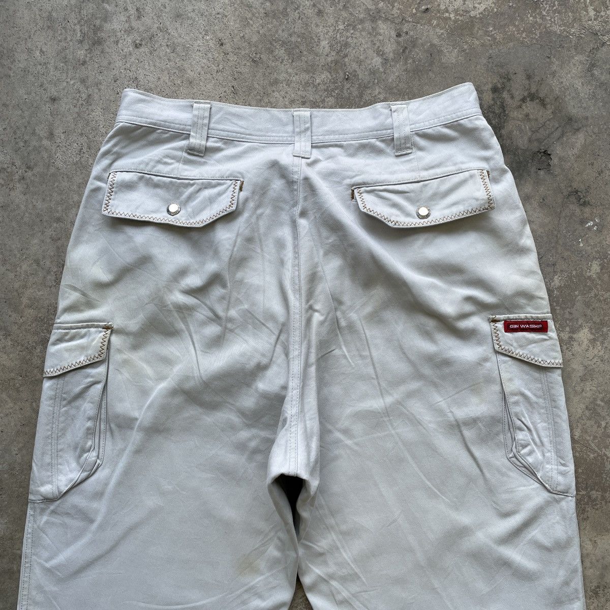 Japanese Brand Vtg Gin Washi Sun Effect Multipocket Tactical Cargo Pants Size US 30 / EU 46 - 7 Thumbnail