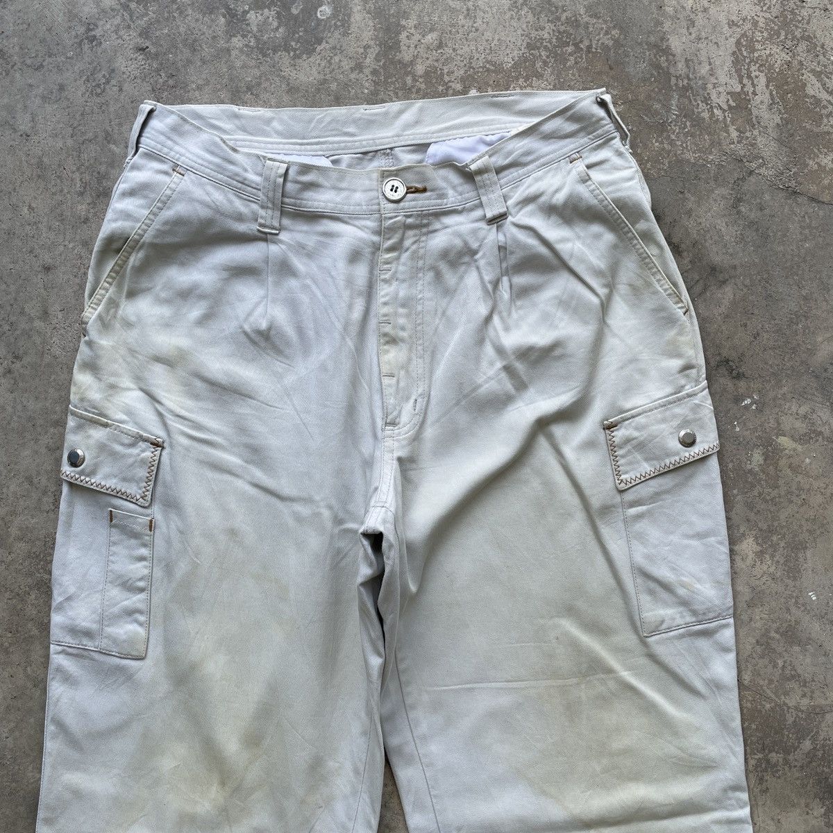 Japanese Brand Vtg Gin Washi Sun Effect Multipocket Tactical Cargo Pants Size US 30 / EU 46 - 2 Thumbnail