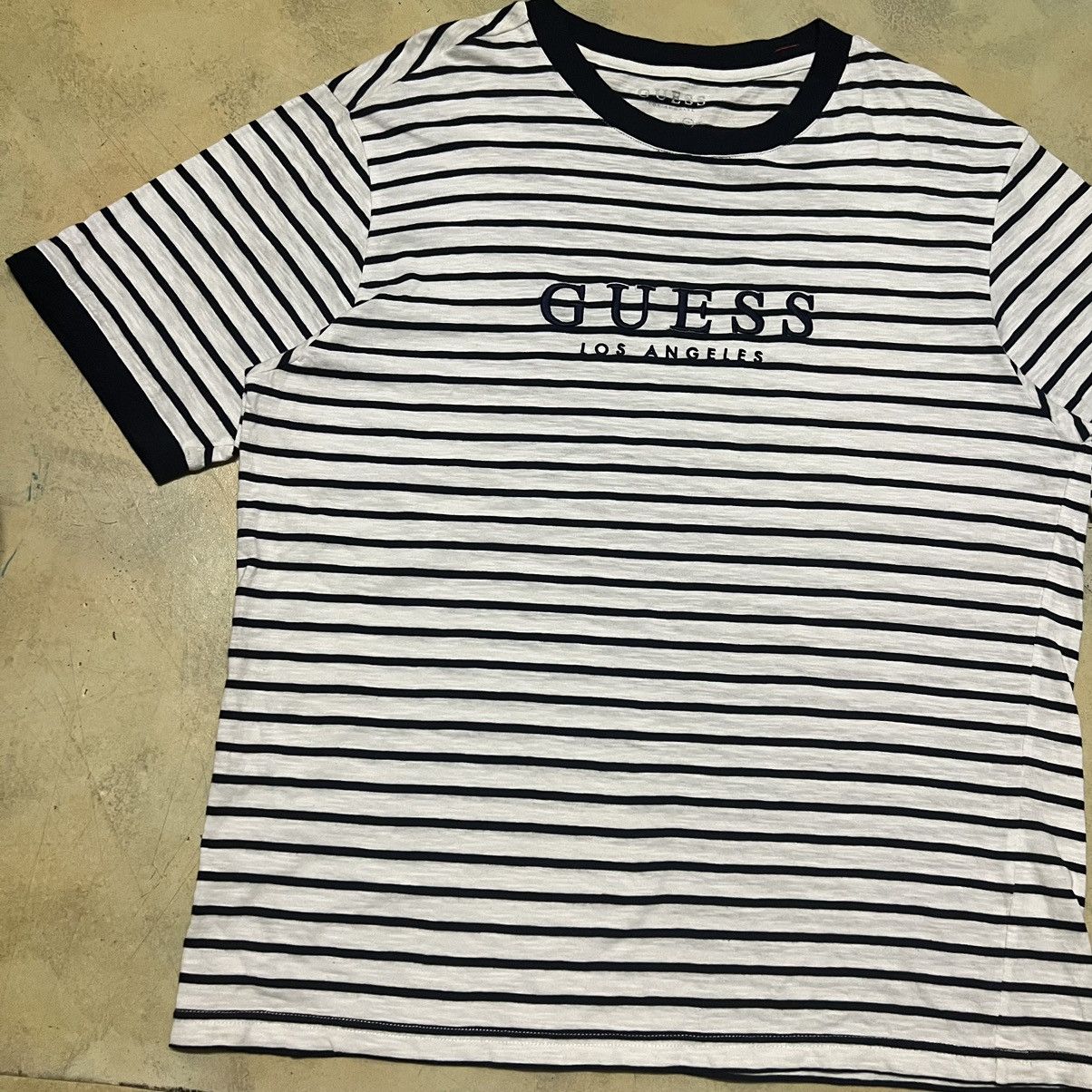 Guess Guess Los Angeles Big Logo Stripes Shirt Size US XL / EU 56 / 4 - 4 Thumbnail