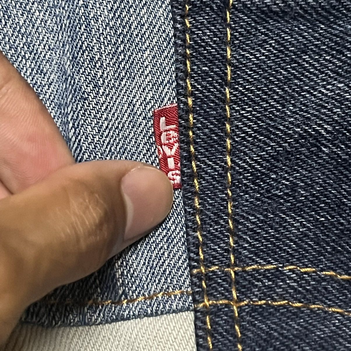 Japanese Brand Levis Cropped Pants Colour Block Patchwork Size US 33 - 18 Thumbnail