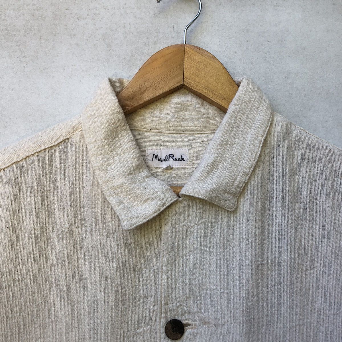 Designer × Vintage Vintage Maul Ruck Navajo Long Sleeve Coconut Button Size US L / EU 52-54 / 3 - 4 Thumbnail