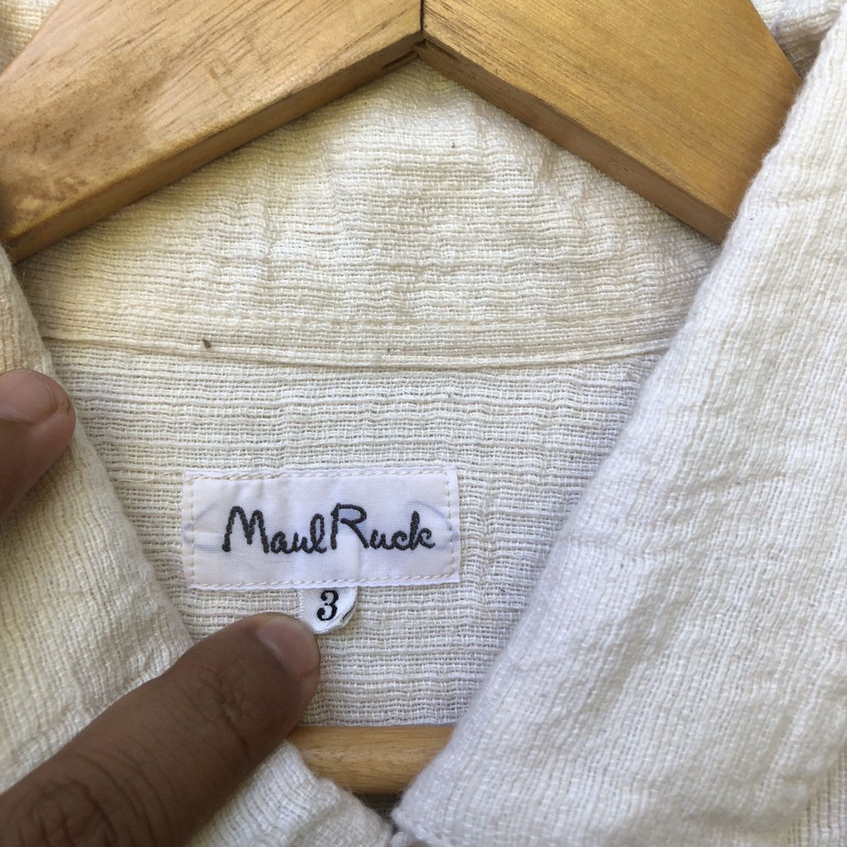 Designer × Vintage Vintage Maul Ruck Navajo Long Sleeve Coconut Button Size US L / EU 52-54 / 3 - 3 Thumbnail