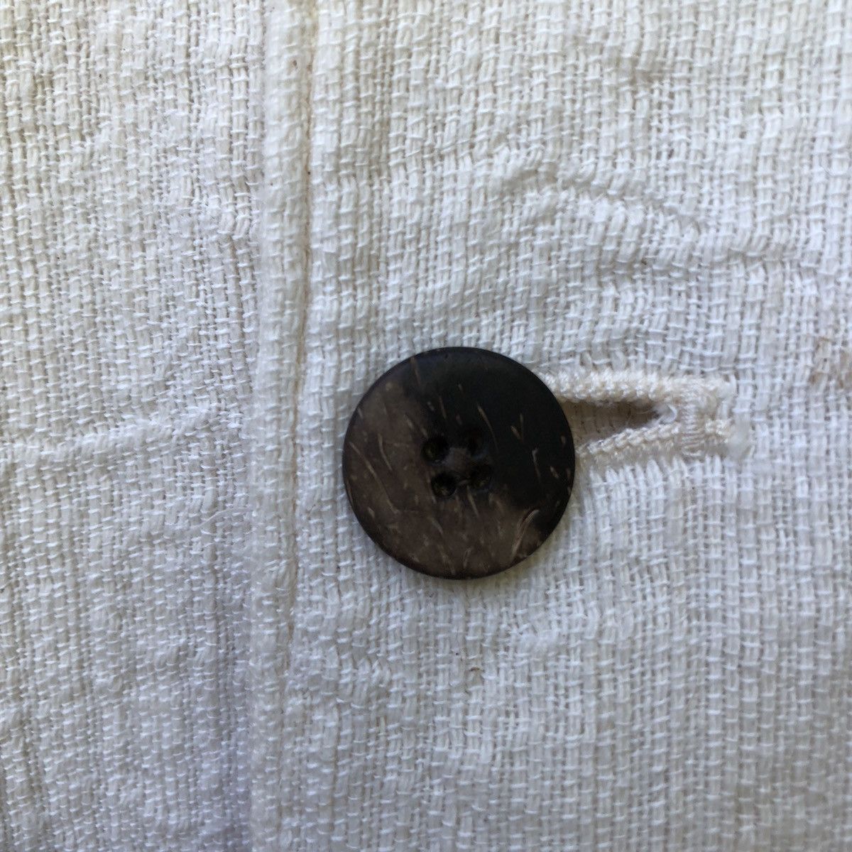 Designer × Vintage Vintage Maul Ruck Navajo Long Sleeve Coconut Button Size US L / EU 52-54 / 3 - 2 Thumbnail