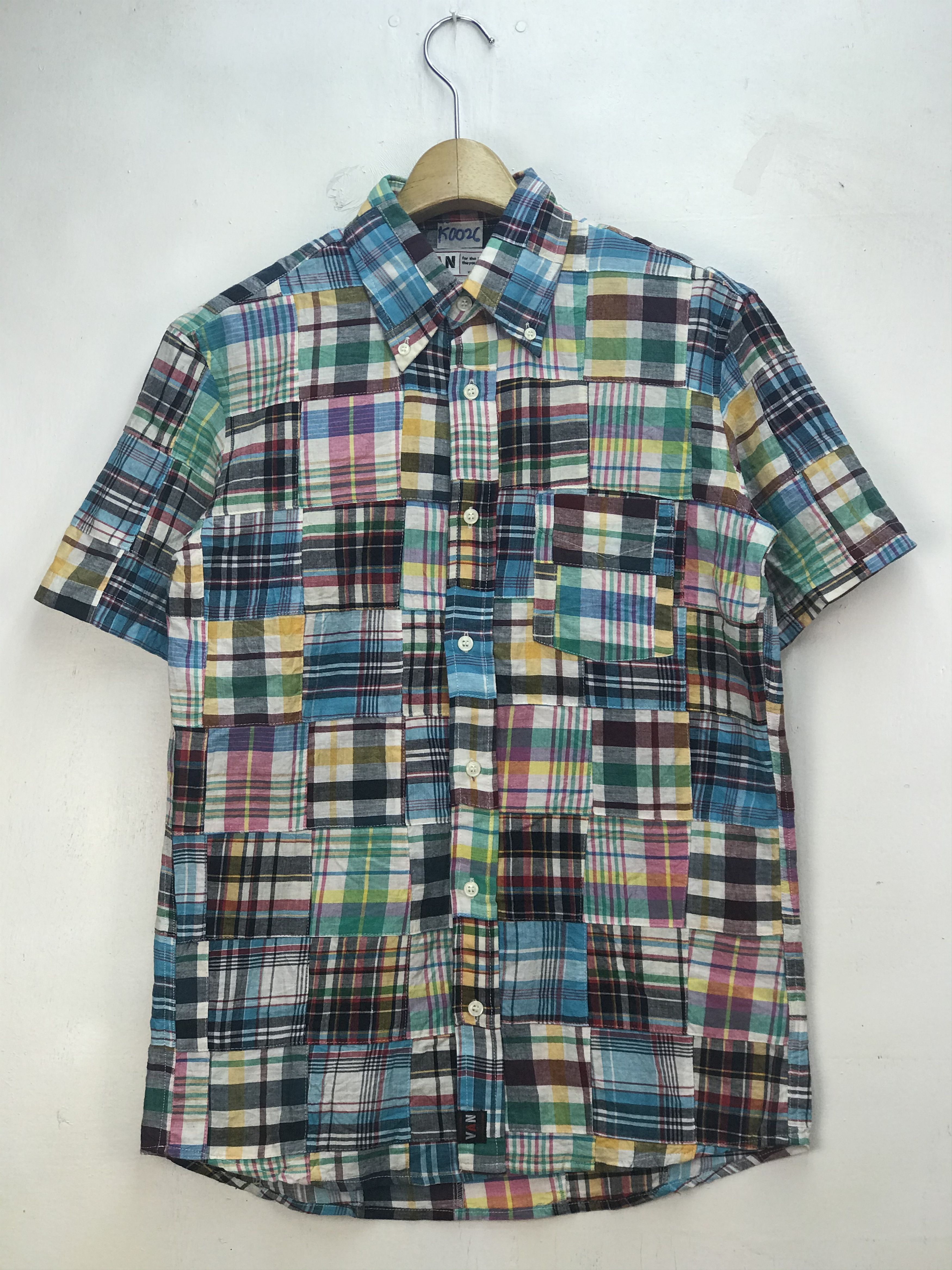 image of Van Jac Patchwork Design Shirt, Men's (Size Medium)