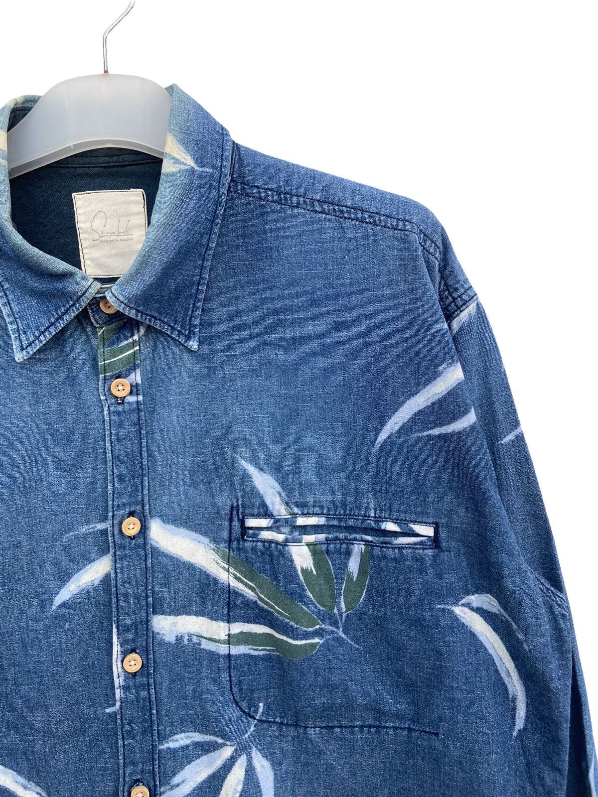 Japanese Brand Vintage Sunny Clouds Denim Shirt Size US L / EU 52-54 / 3 - 3 Thumbnail