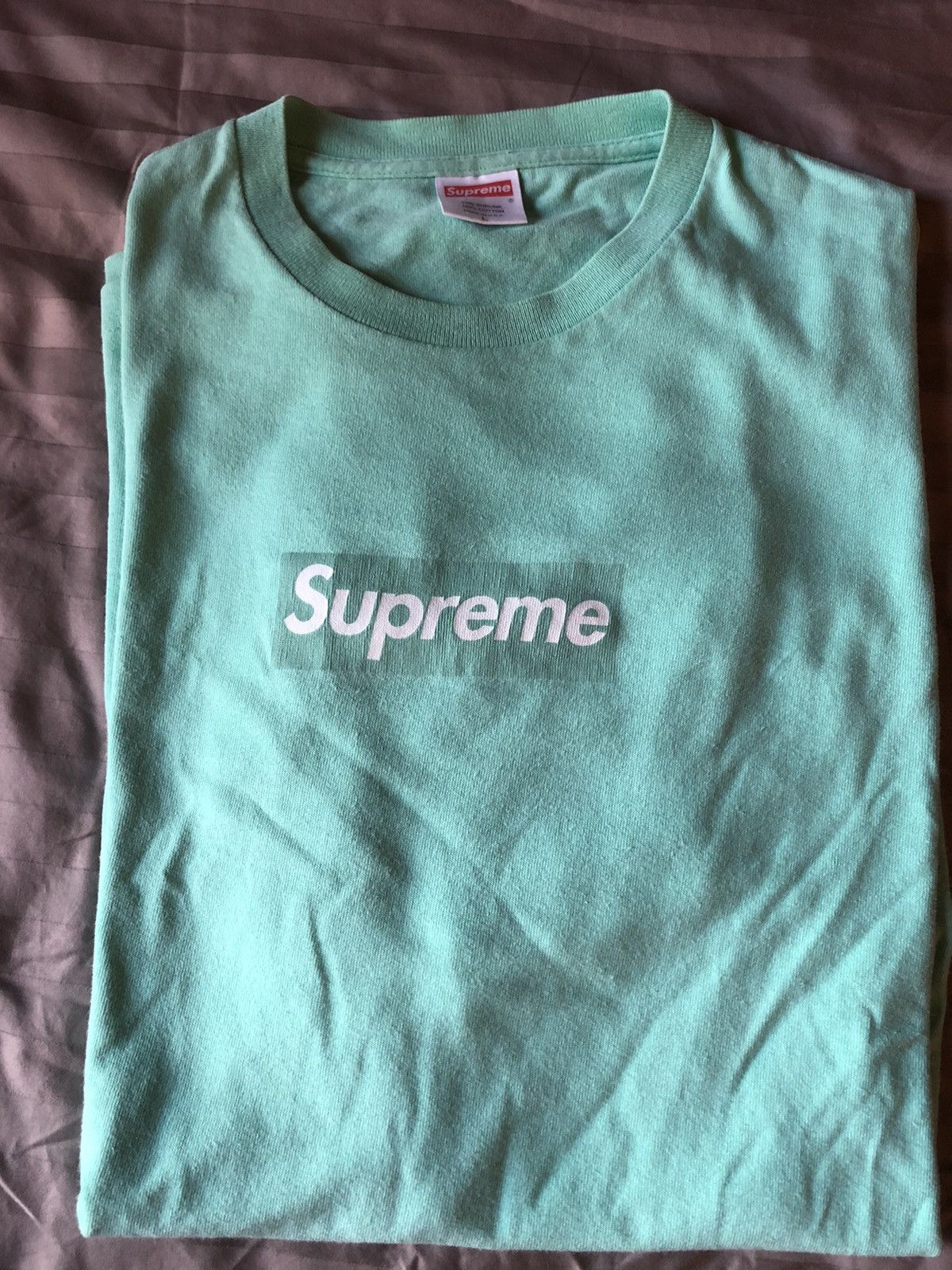 Supreme 2003 Supreme Seafoam/Green Box Logo Tee Size US L / EU 52-54 / 3 - 2 Thumbnail