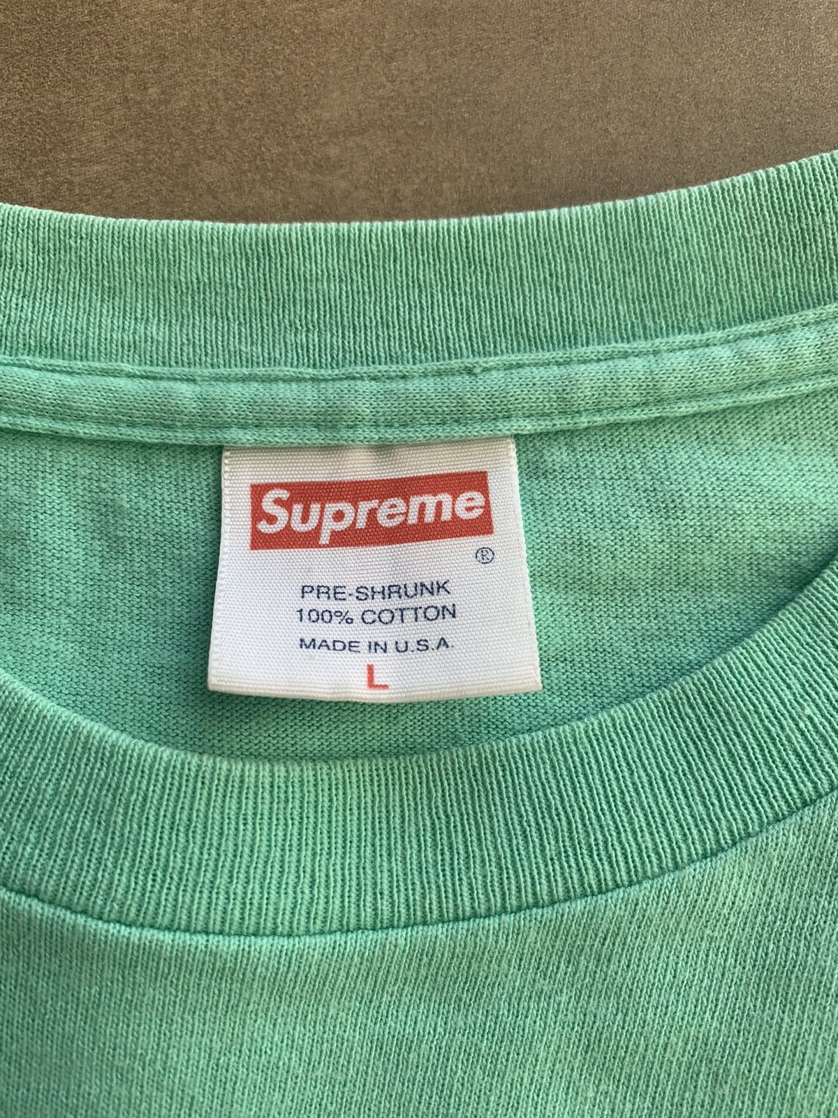 Supreme 2003 Supreme Seafoam/Green Box Logo Tee Size US L / EU 52-54 / 3 - 5 Thumbnail