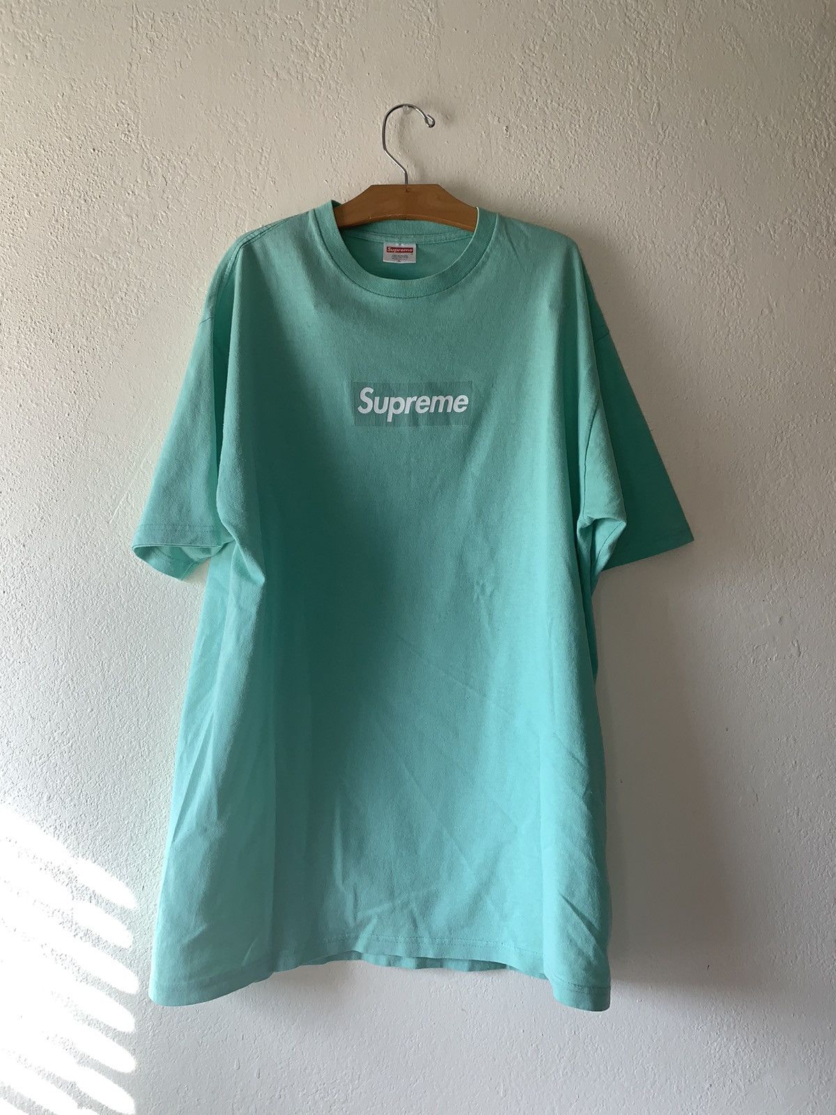 Supreme green best sale box logo tee