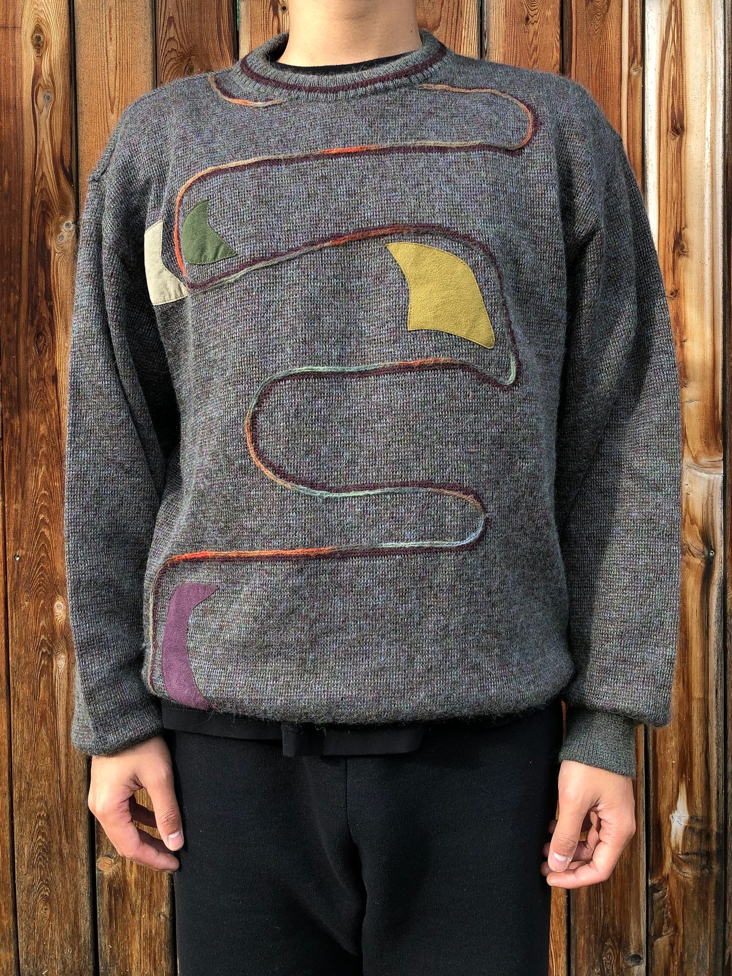 Vintage Vintage 90s Mohair Abstract Sweater Size US L / EU 52-54 / 3 - 1 Thumbnail