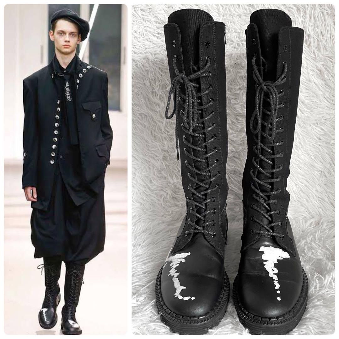 YOHJI YAMAMOTO POUR HOMME Lace Up Leather Boots AW19