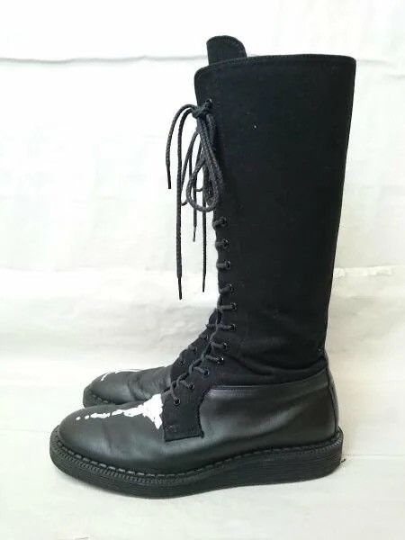 YOHJI YAMAMOTO POUR HOMME Lace Up Leather Boots AW19