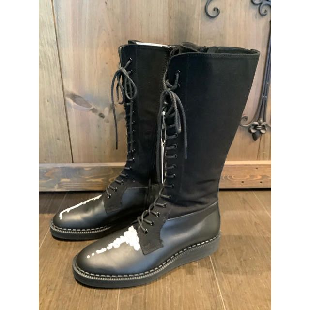YOHJI YAMAMOTO POUR HOMME Lace Up Leather Boots AW19