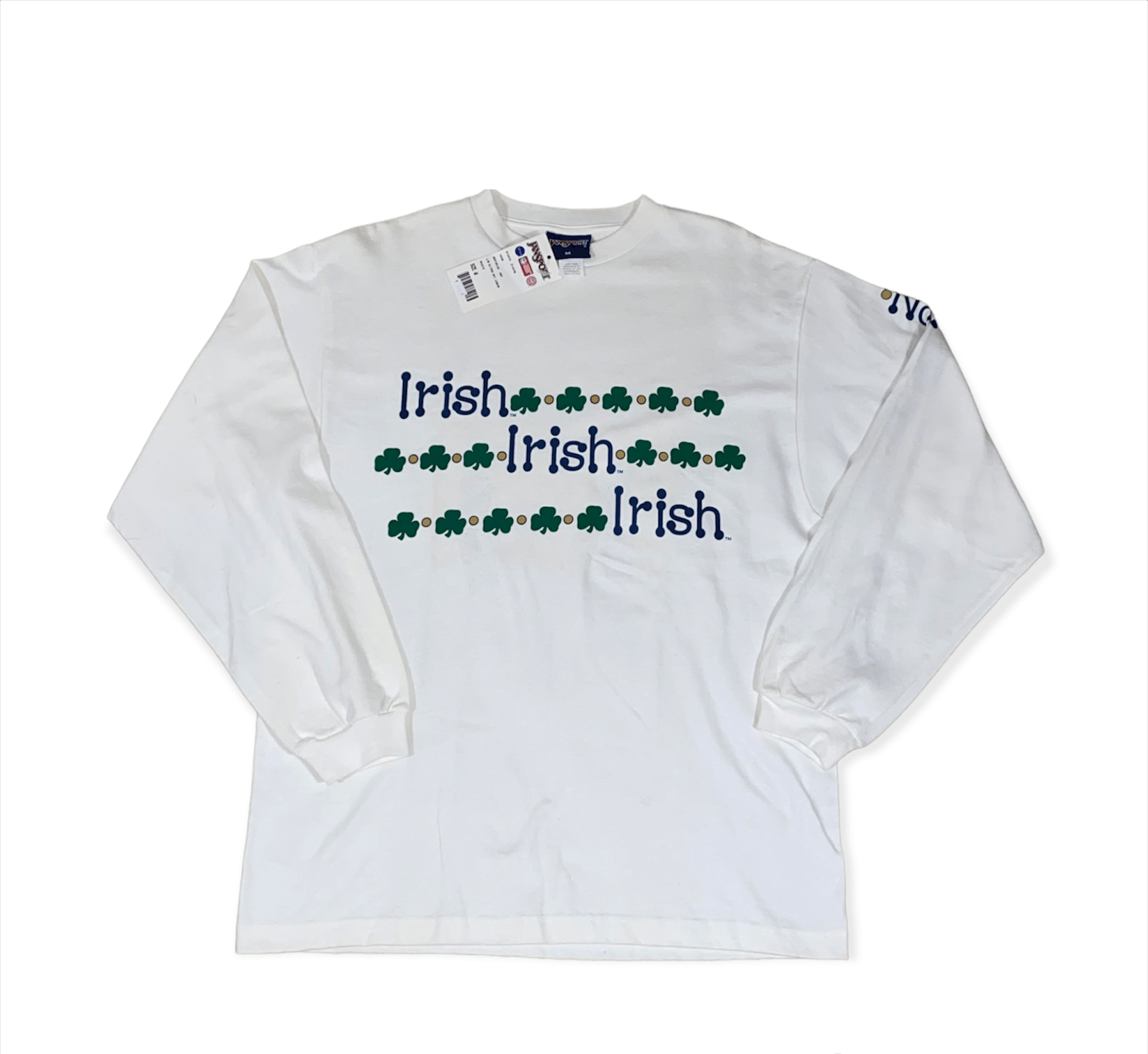 NCAA 🏁 NCAA Irish Pride Deadstock L/S T-Shirt *NWT* 🏁 Size US M / EU 48-50 / 2 - 1 Thumbnail