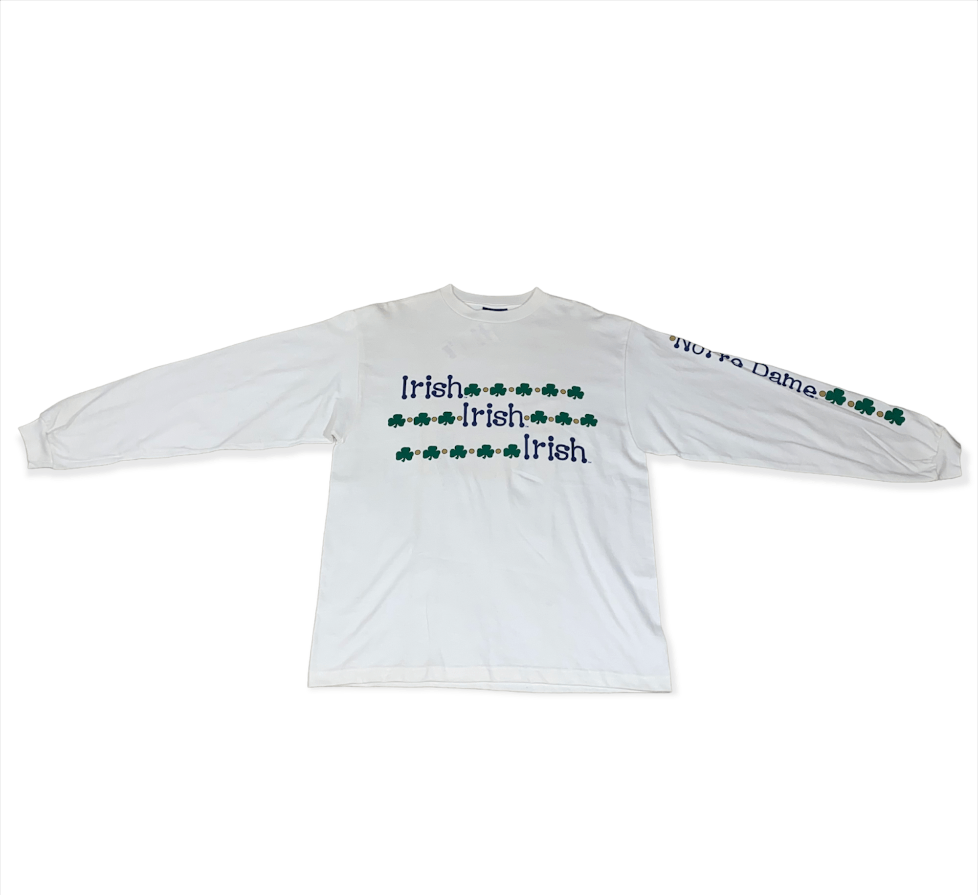 NCAA 🏁 NCAA Irish Pride Deadstock L/S T-Shirt *NWT* 🏁 Size US M / EU 48-50 / 2 - 2 Thumbnail