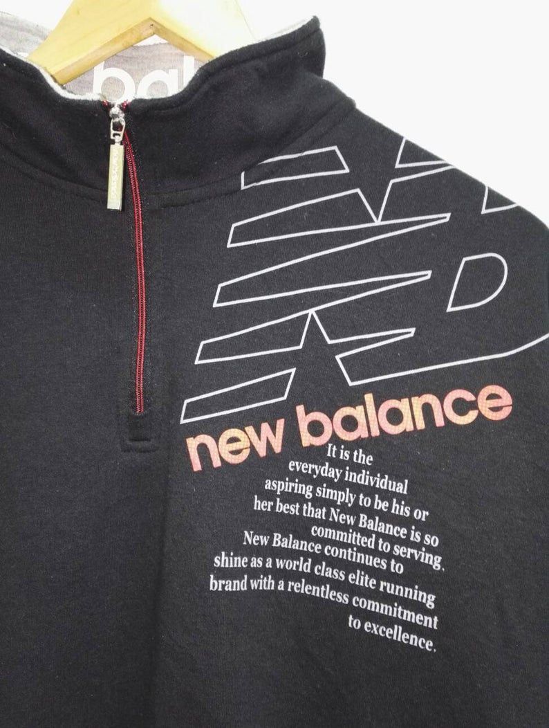 New Balance Sweatshirt New Balance half zipper Big Logo (ss138) Size US XL / EU 56 / 4 - 2 Thumbnail