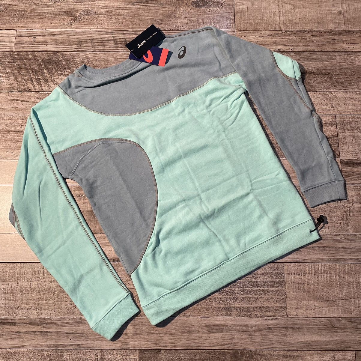 Image of Asics x Kiko Kostadinov Crew Neck Sweatshirt in Fresh Ice/Smoke Blue, Men's (Size Small)