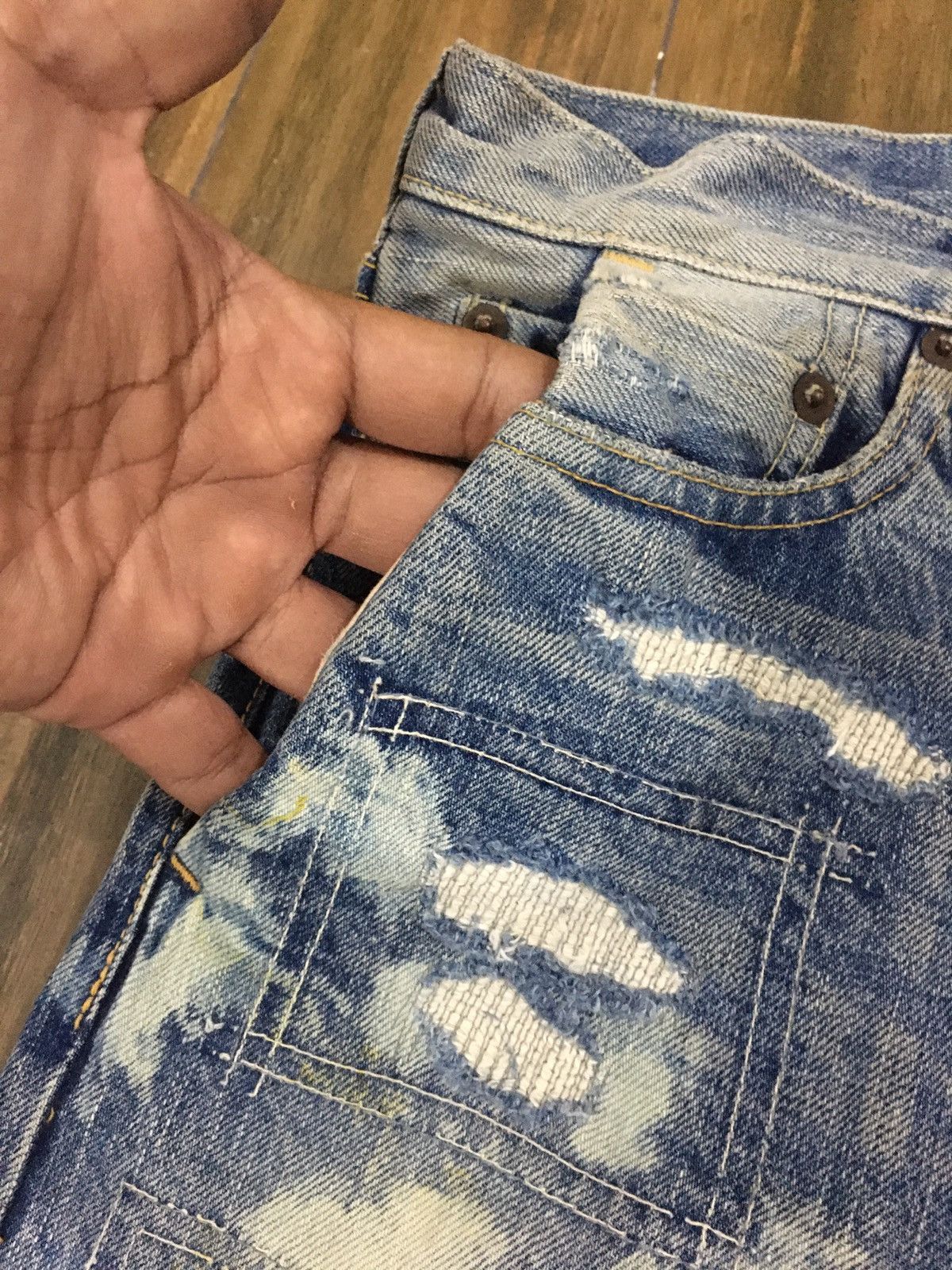 Maison MIHARA YASUHIRO 🔥STEALS🔥MIHARAYASUHIRO PATCHWORK SELVEDGE TROUSERS JEANS Size US 34 / EU 50 - 10 Thumbnail