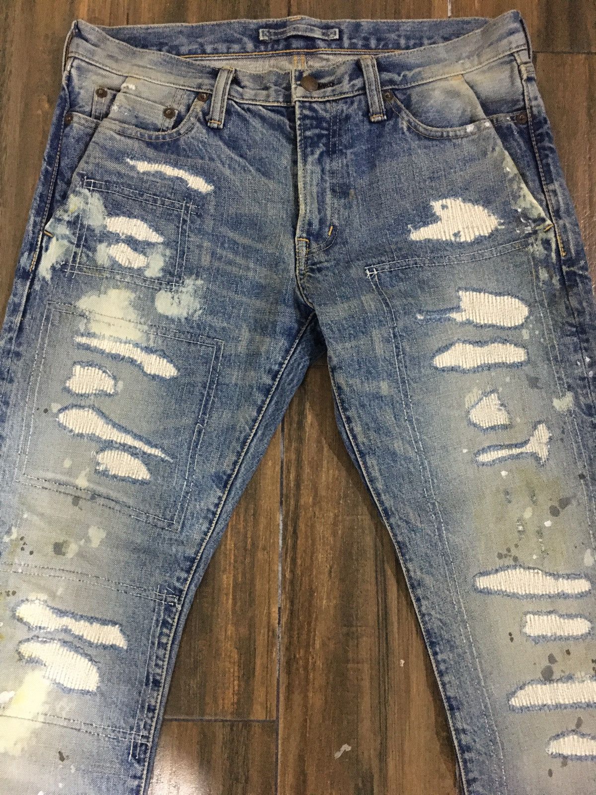Maison MIHARA YASUHIRO 🔥STEALS🔥MIHARAYASUHIRO PATCHWORK SELVEDGE TROUSERS JEANS Size US 34 / EU 50 - 2 Thumbnail