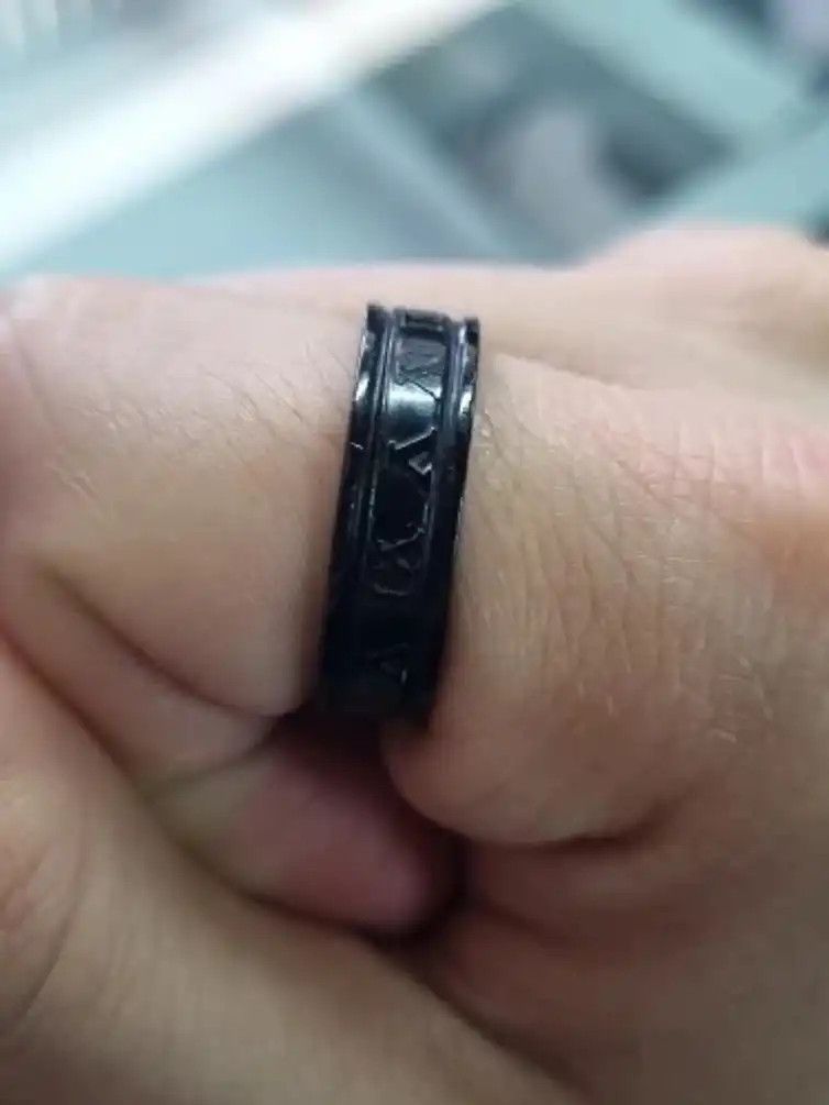 Jewelry Black Color Roman Ring Size ONE SIZE - 1 Thumbnail