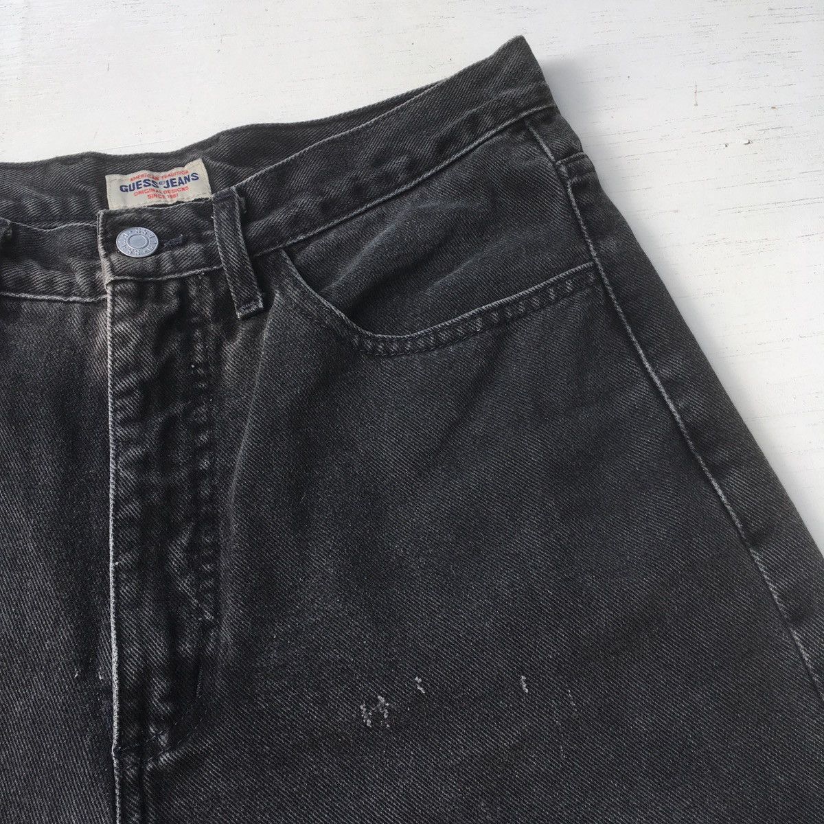 Guess × Vintage Vintage Guess Jeans Faded Black High Rise Size 28" / US 6 / IT 42 - 9 Thumbnail