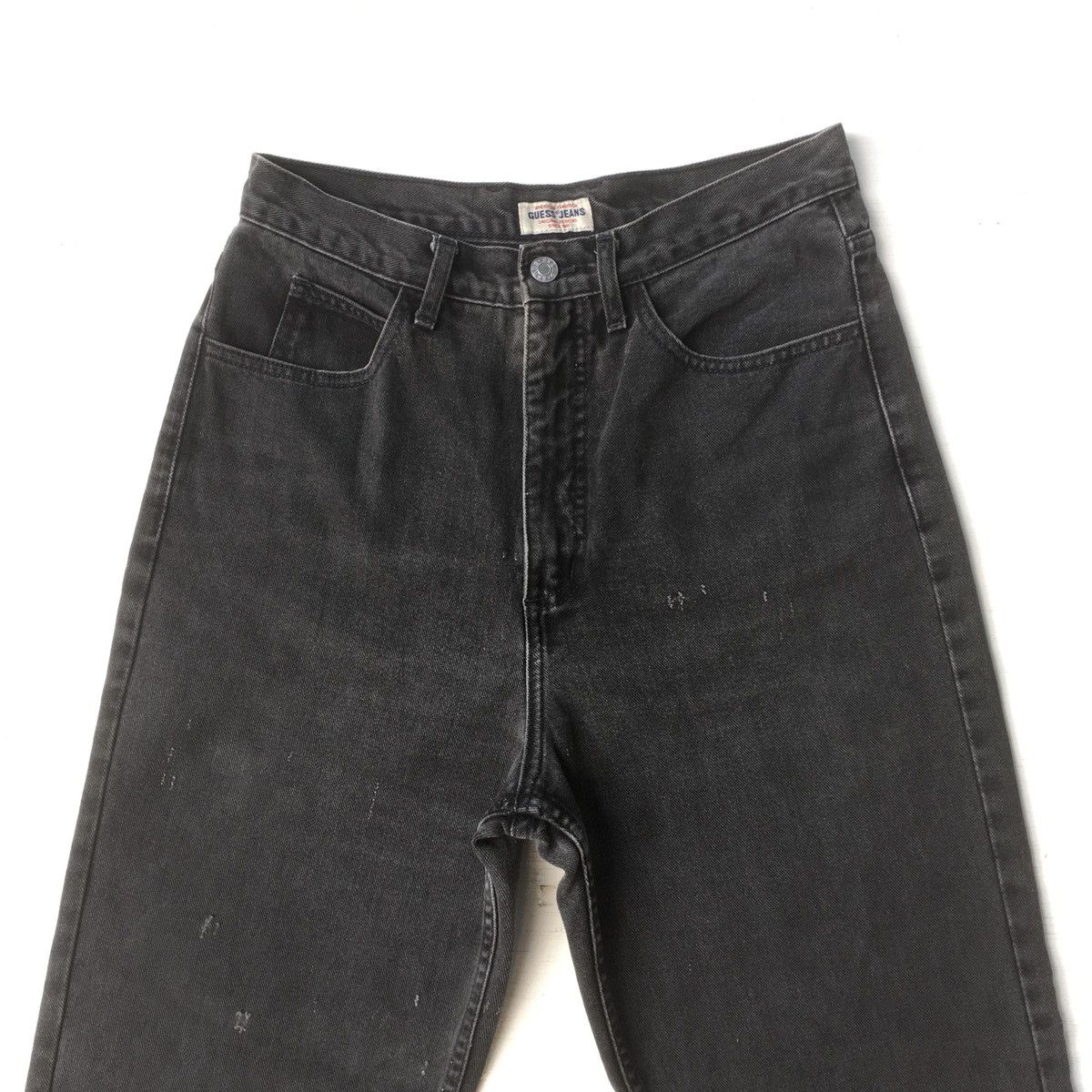 Guess × Vintage Vintage Guess Jeans Faded Black High Rise Size 28" / US 6 / IT 42 - 6 Thumbnail