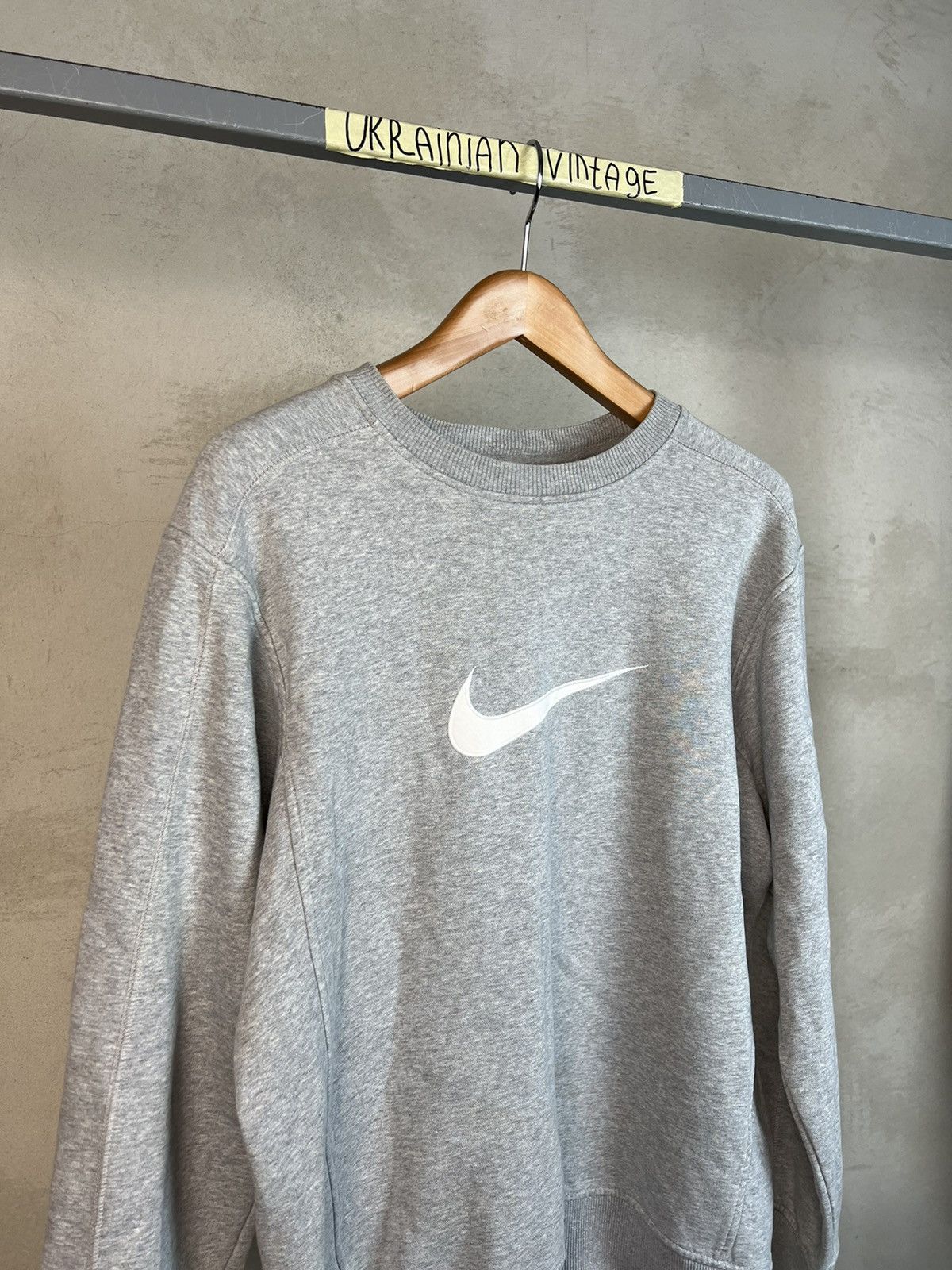 Nike × Vintage Vintage Nike Sweatshirt Big Swoosh Size US L / EU 52-54 / 3 - 2 Thumbnail