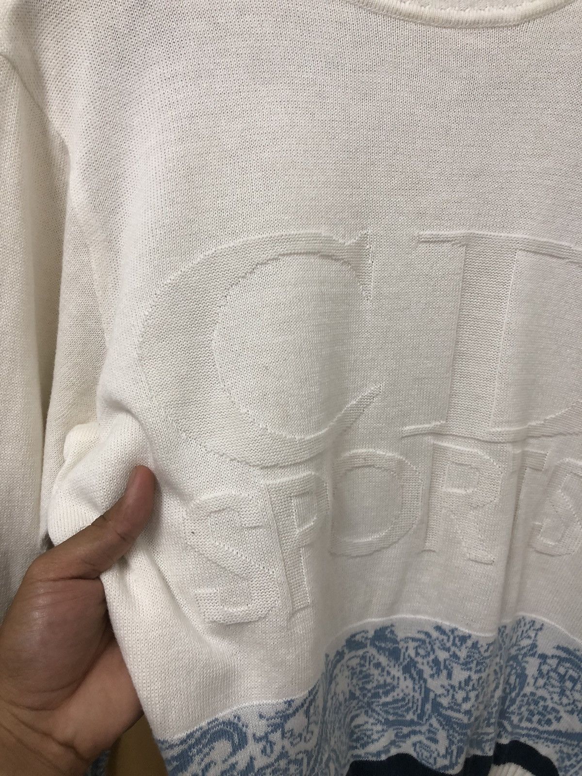 Christian Dior Monsieur Vintage Christian Dior Big Logo CD Sport Knit Sweater Size L / US 10 / IT 46 - 11 Thumbnail