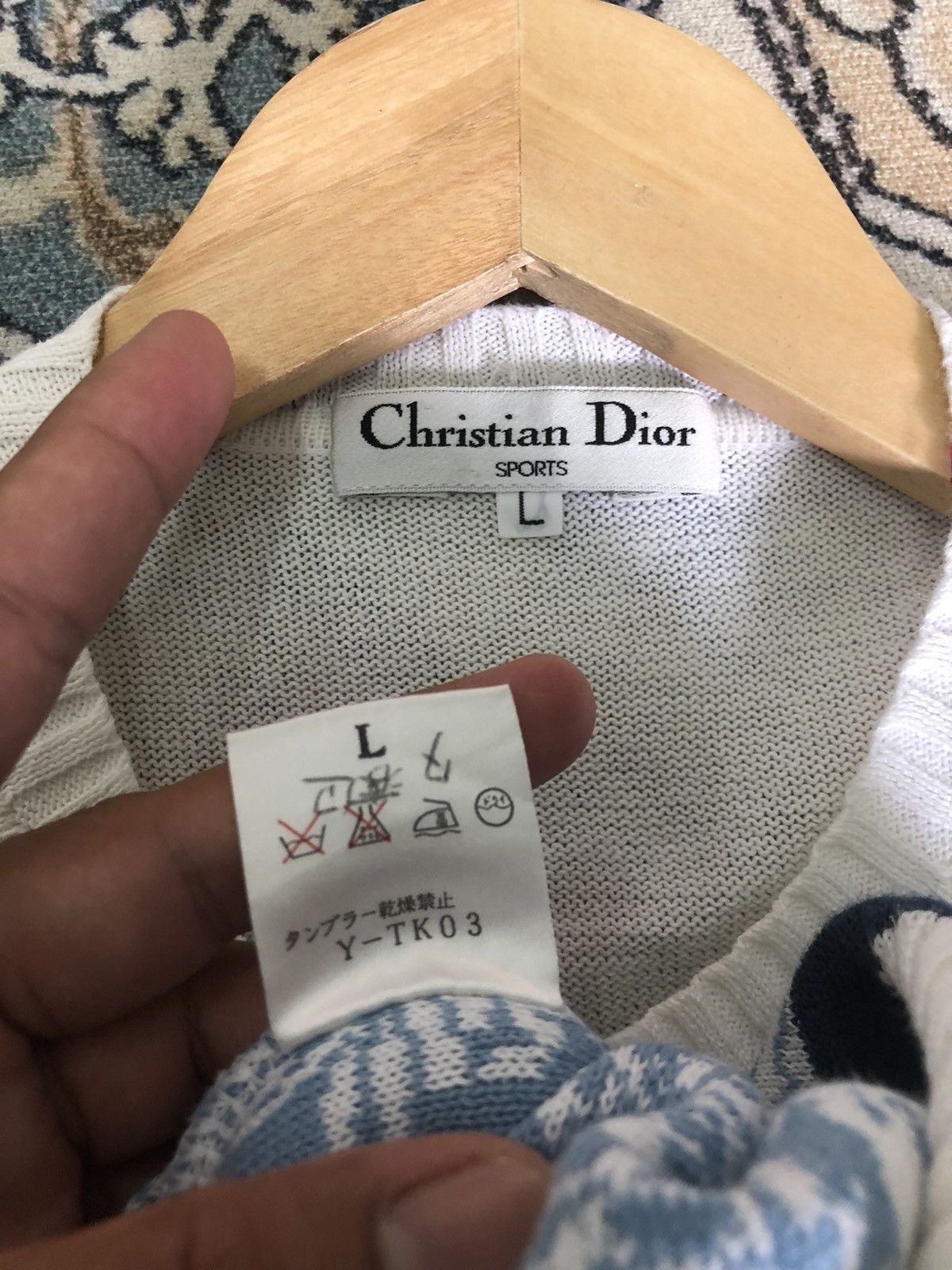 Christian Dior Monsieur Vintage Christian Dior Big Logo CD Sport Knit Sweater Size L / US 10 / IT 46 - 8 Thumbnail