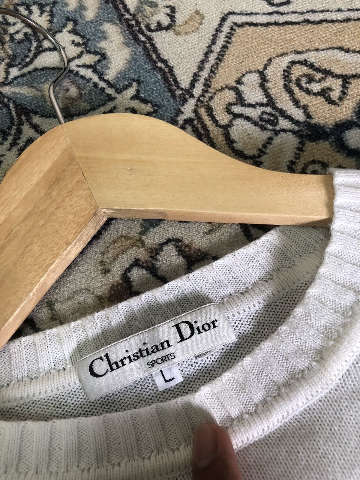 Christian Dior Monsieur Vintage Christian Dior Big Logo CD Sport Knit Sweater Size L / US 10 / IT 46 - 5 Thumbnail