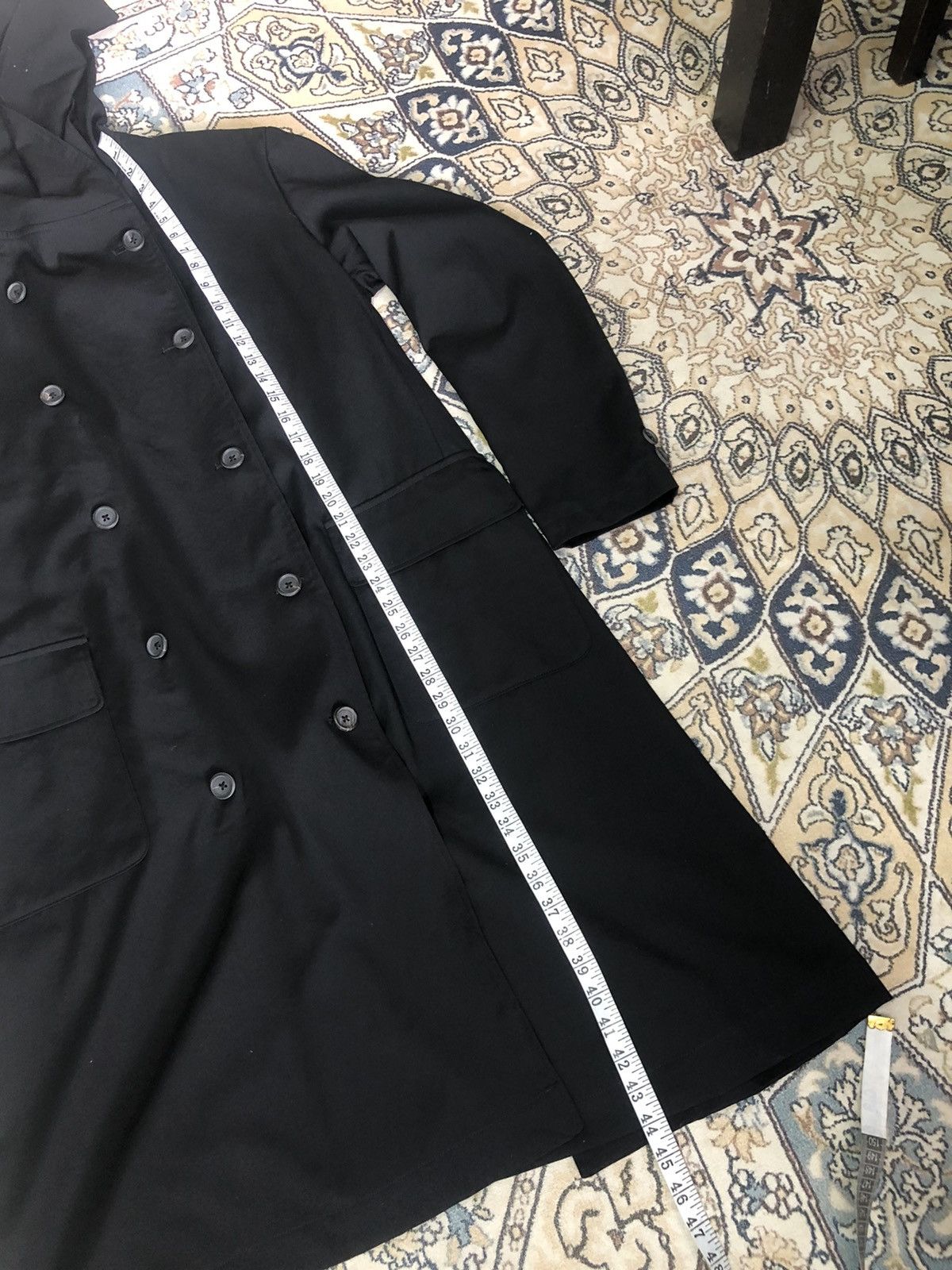 Yohji Yamamoto Yohji Yamamoto Pour Homme Double Breasted Long Coat Hoodie Size US L / EU 52-54 / 3 - 24 Thumbnail