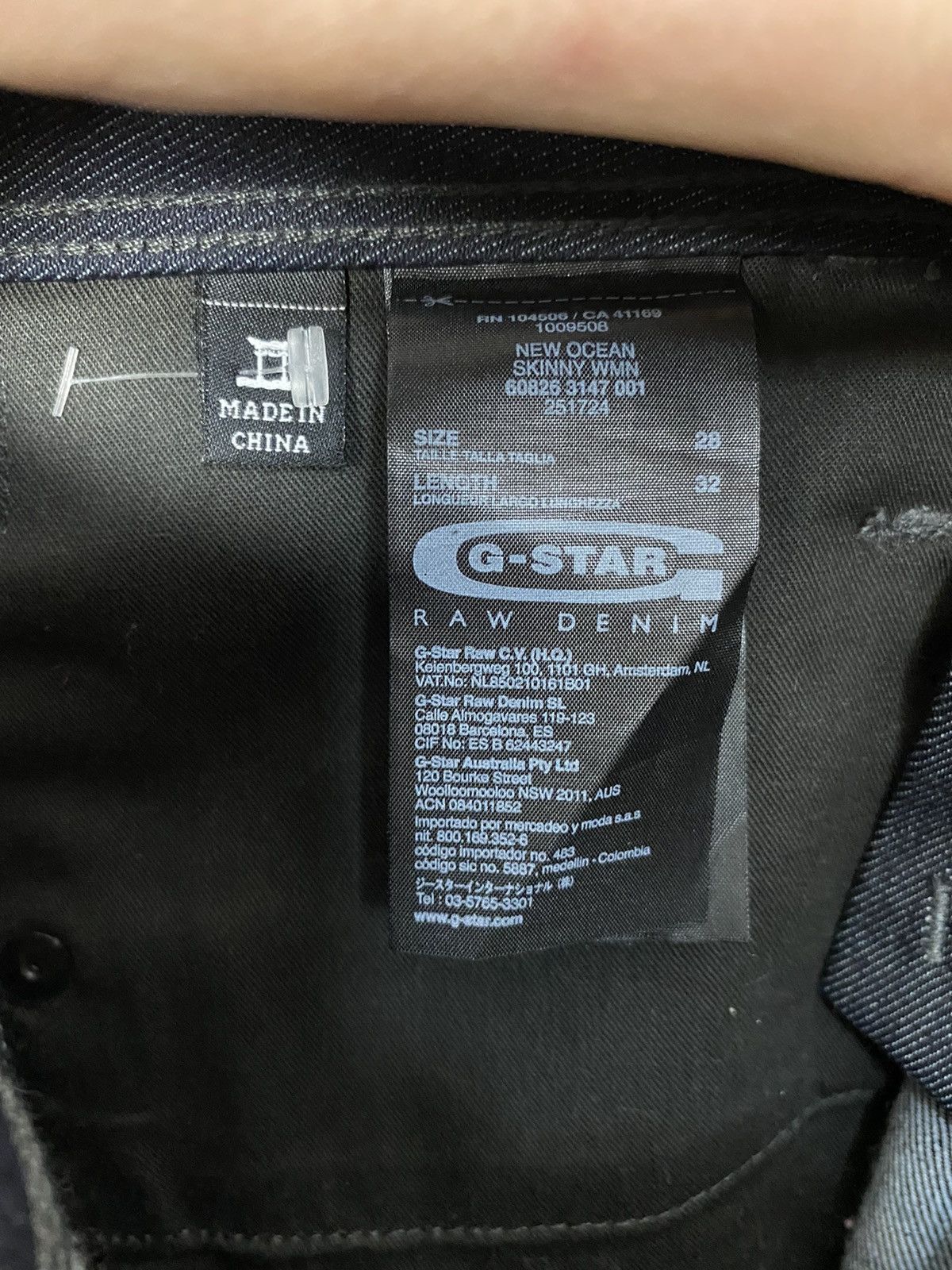 G-Star G Star Raw Denim GS01 Skinny Fit Jeans Size 28 Size 28" / US 6 / IT 42 - 8 Thumbnail