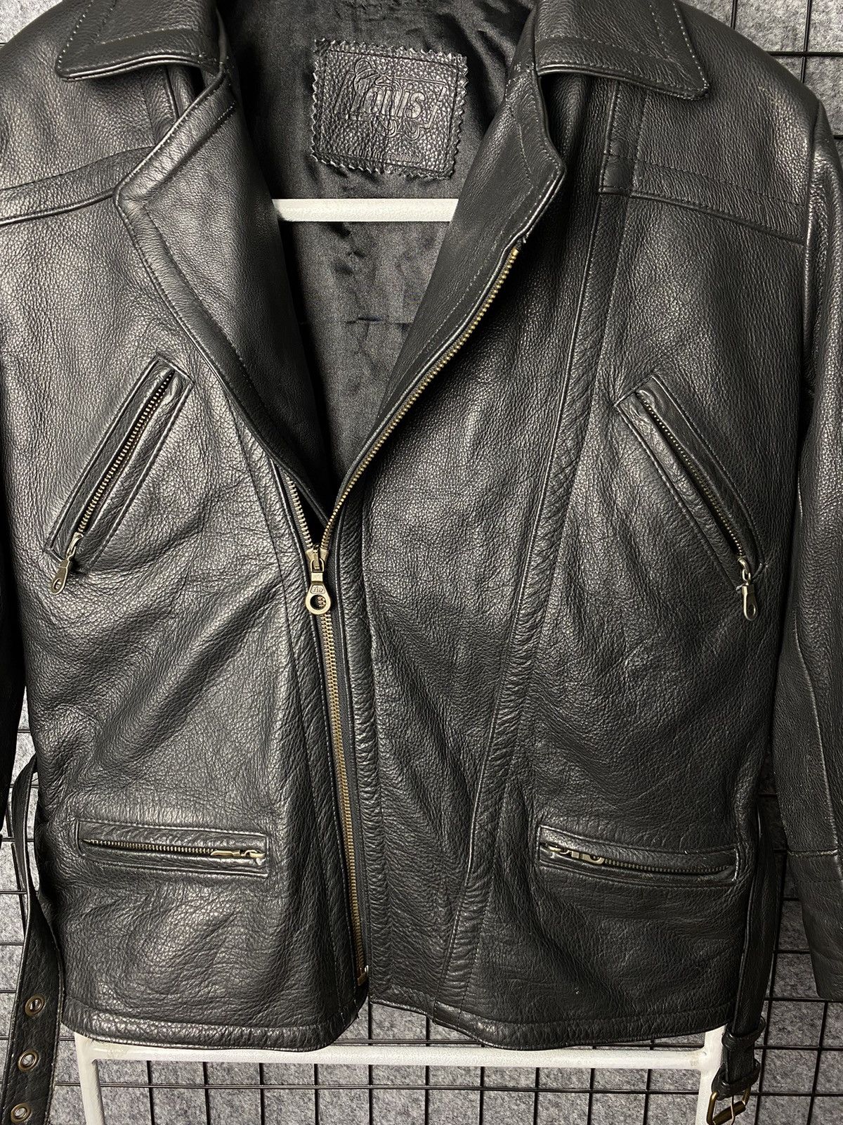 Genuine Leather Louis Vintage 80s 90s Real Cow Leather Biker Jacket Size L Size L / US 10 / IT 46 - 4 Thumbnail