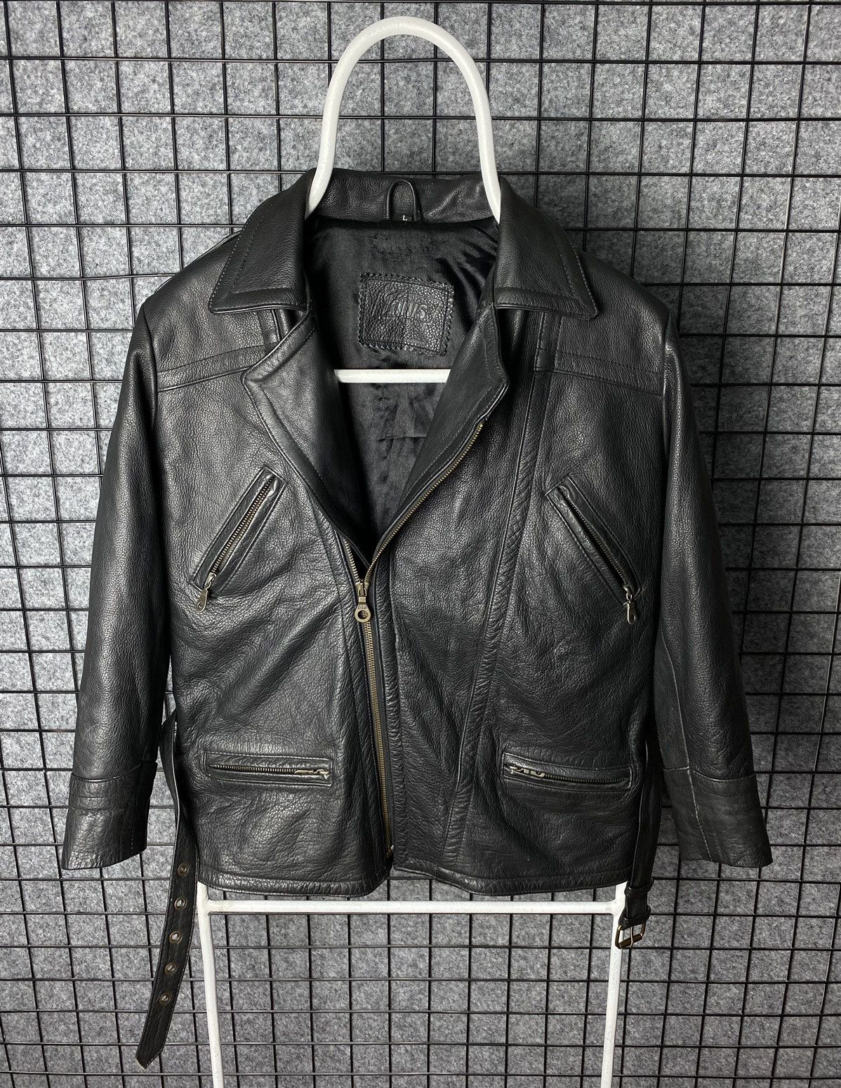 Genuine Leather Louis Vintage 80s 90s Real Cow Leather Biker Jacket Size L Size L / US 10 / IT 46 - 2 Thumbnail