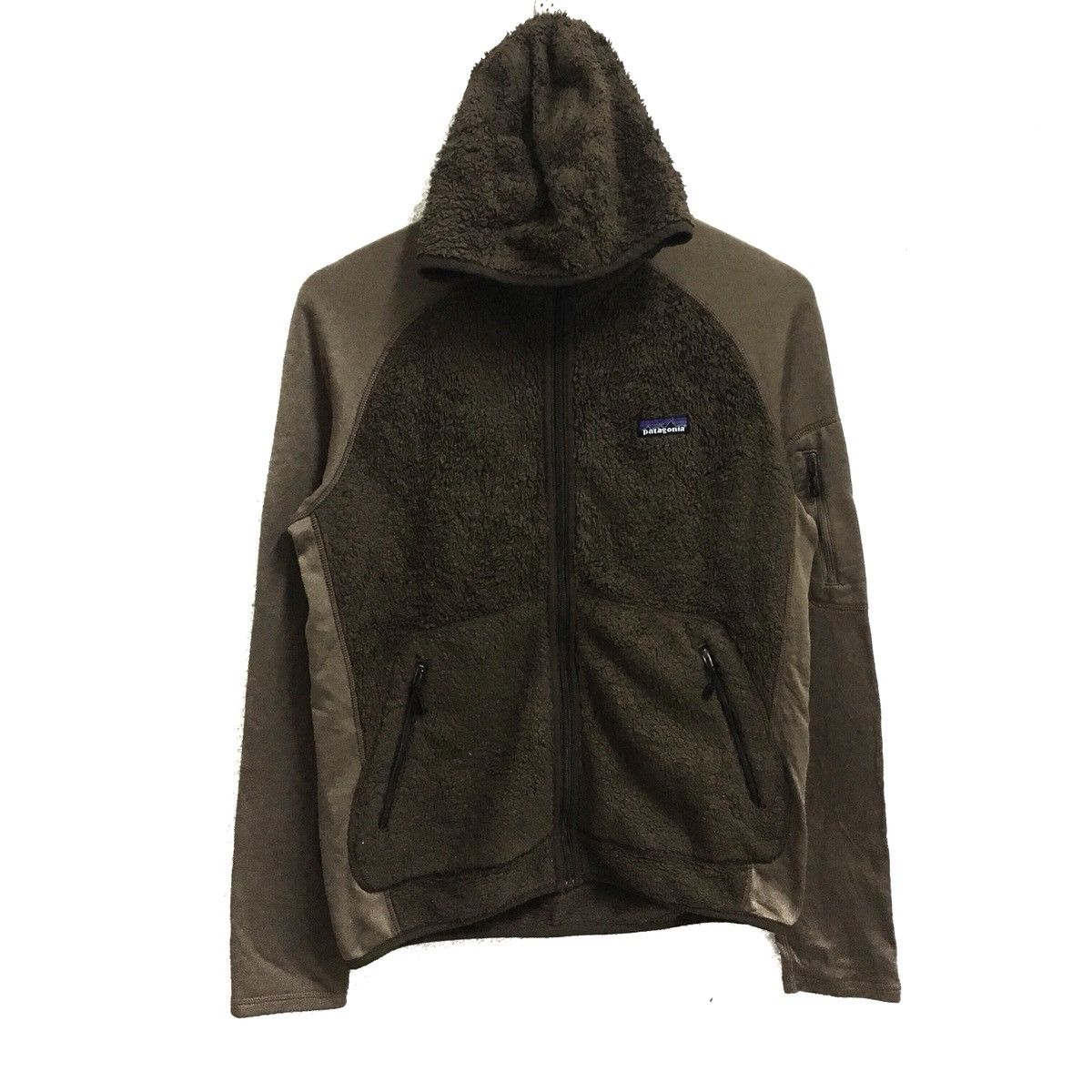 Patagonia × Vintage Vintage PATAGONIA Outdoor Small Logo Fleece Hoodie Sweater Size US S / EU 44-46 / 1 - 1 Thumbnail