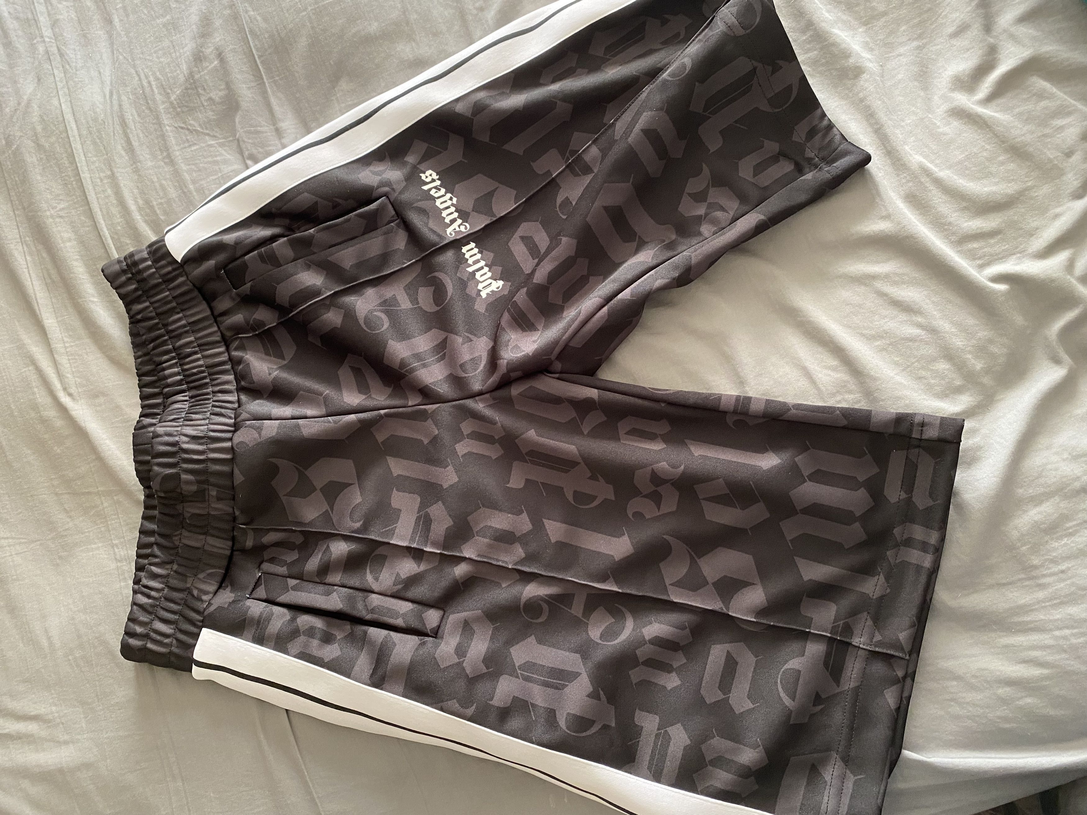 image of Palm Angels Palm Angel Monogram in Black/White, Men's (Size 26)