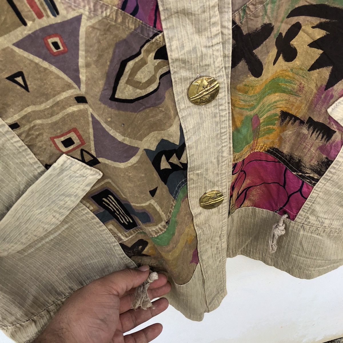 Japanese Brand KAPITAL JAPAN INSPIRE BUTTON JACKET PATCHWORK RARECOLOURFUL Size US L / EU 52-54 / 3 - 5 Thumbnail