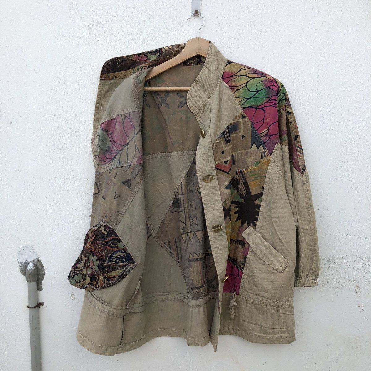 Japanese Brand KAPITAL JAPAN INSPIRE BUTTON JACKET PATCHWORK RARECOLOURFUL Size US L / EU 52-54 / 3 - 11 Thumbnail