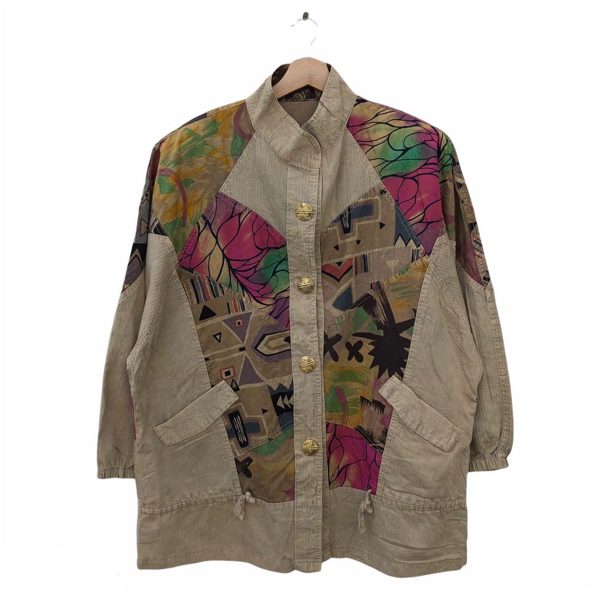 Japanese Brand KAPITAL JAPAN INSPIRE BUTTON JACKET PATCHWORK RARECOLOURFUL Size US L / EU 52-54 / 3 - 1 Thumbnail