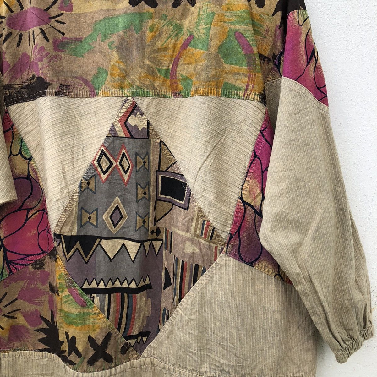 Japanese Brand KAPITAL JAPAN INSPIRE BUTTON JACKET PATCHWORK RARECOLOURFUL Size US L / EU 52-54 / 3 - 10 Thumbnail