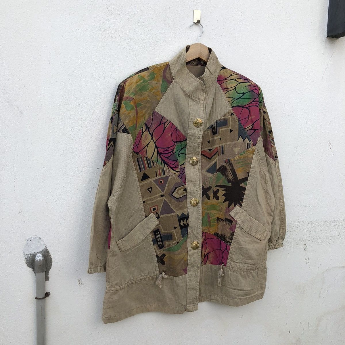 Japanese Brand KAPITAL JAPAN INSPIRE BUTTON JACKET PATCHWORK RARECOLOURFUL Size US L / EU 52-54 / 3 - 2 Thumbnail